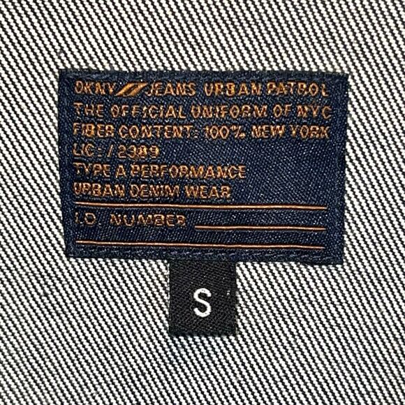 DKNY Womens Denim Jacket Selvedge Hi-Vis Trim Urban Denim Office Wear - Picture 10 of 15